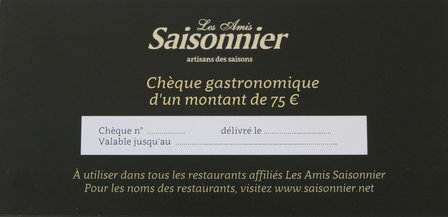 Chèque gastronomique 75 euro