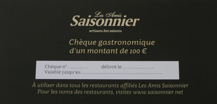 Chèque gastronomique 100 euro